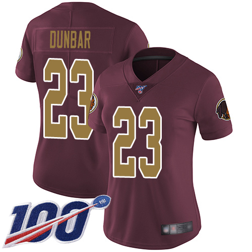 Washington Redskins Limited Burgundy Red Women Quinton Dunbar Alternate Jersey NFL Football 23->youth nfl jersey->Youth Jersey